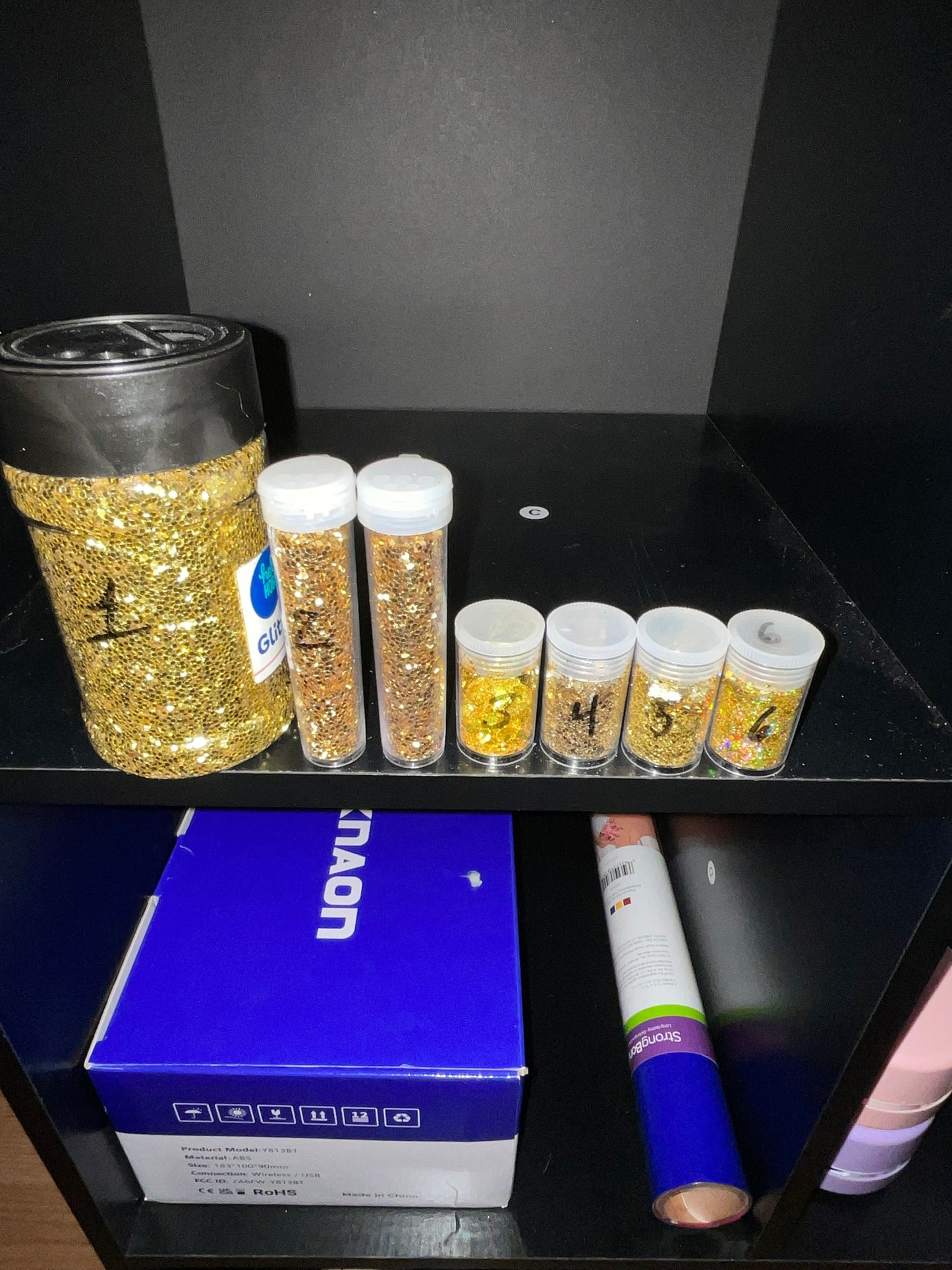 Chunky gold glitter
