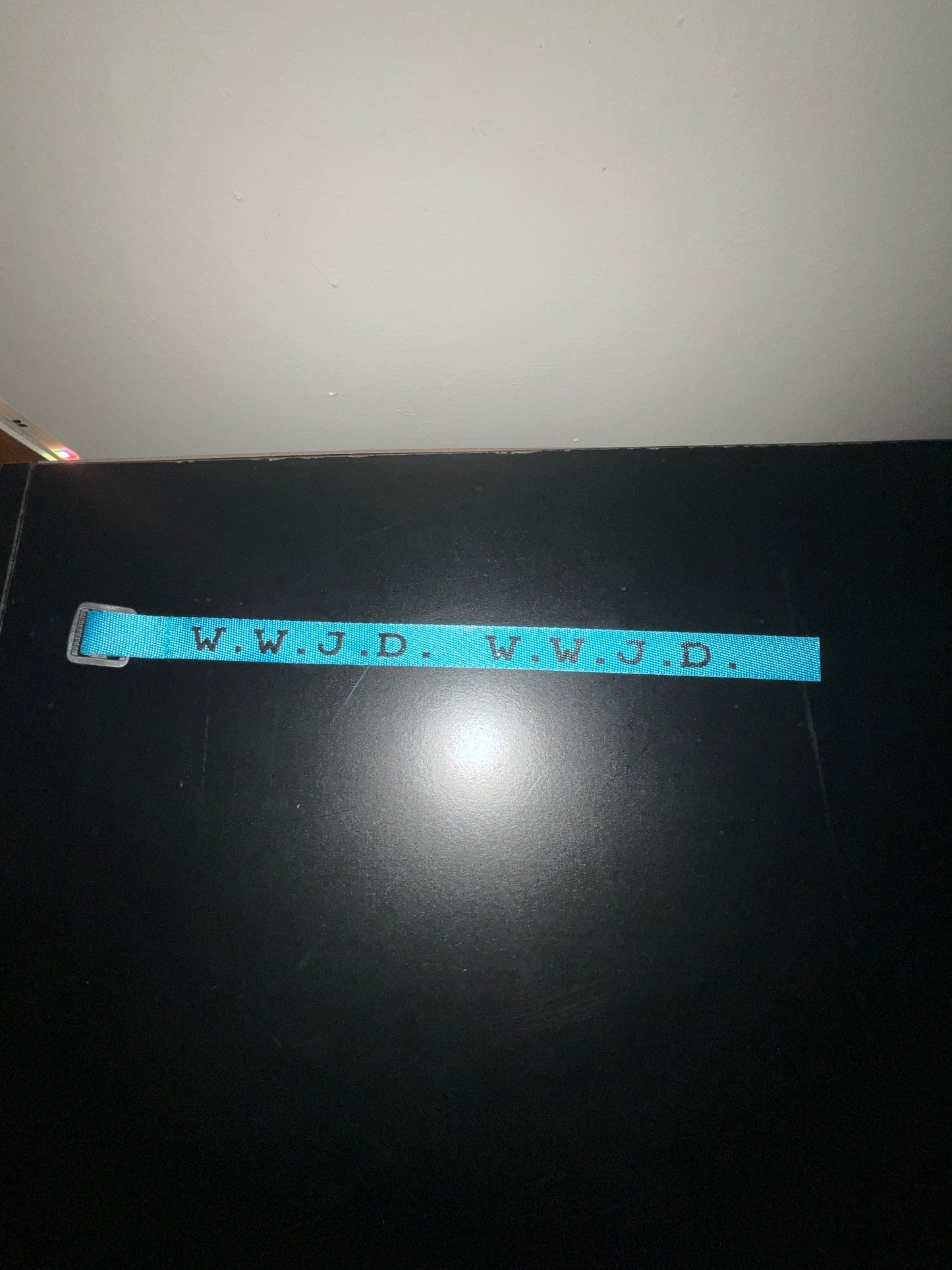 FREE!!! W.W.J.D teal bracelet