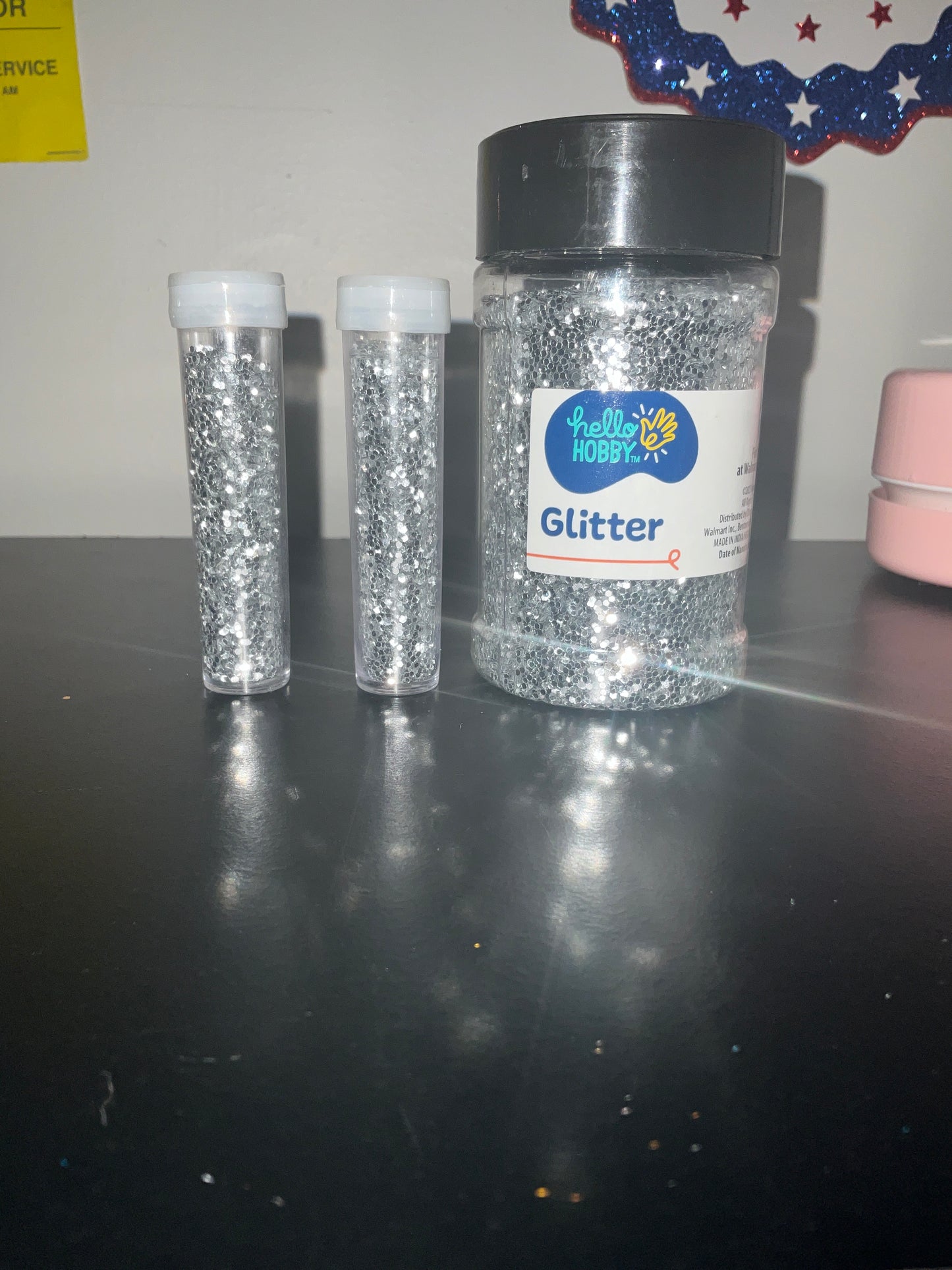 Chunky silver glitter
