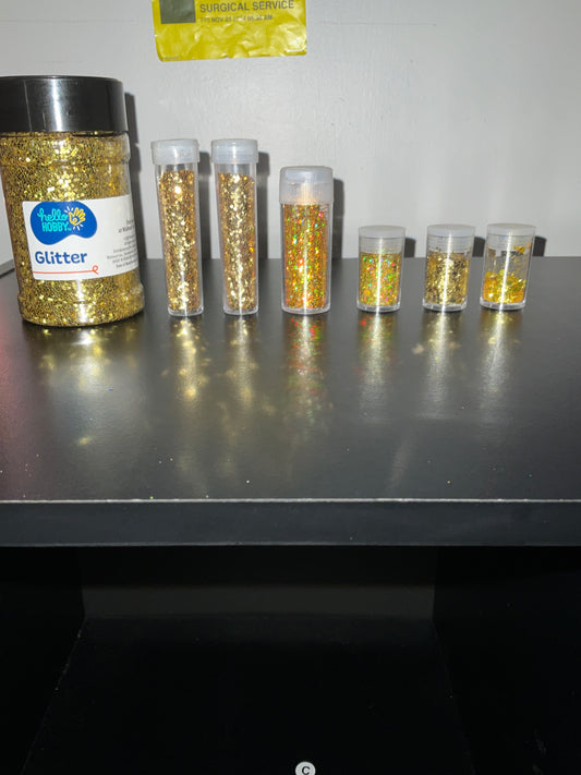 Chunky gold glitter