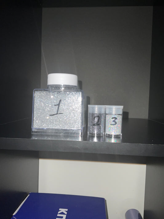 Extra fine silver glitter