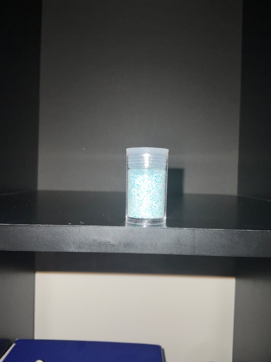 Extra fine light blue and white glitter