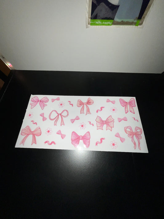 Pink bows and flowers wrap