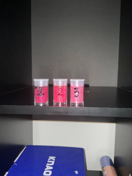 Extra fine pink glitter