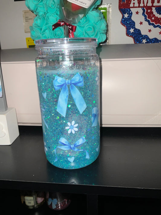 Blue bow cup
