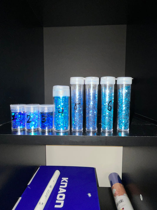 Chunky blue glitter