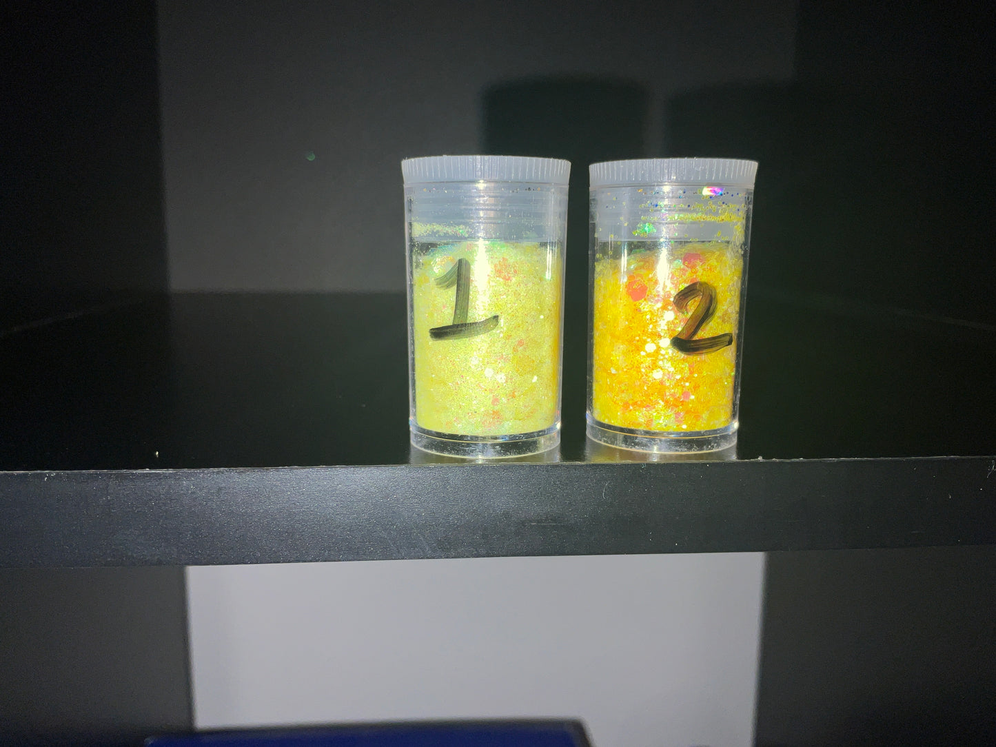 Chunky yellow glitter