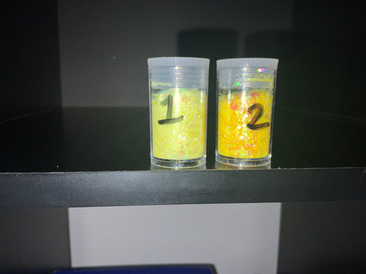 Chunky yellow glitter