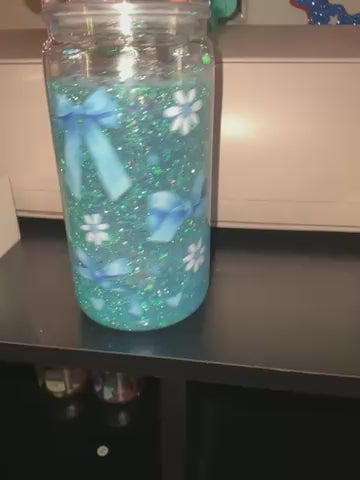 Blue bow cup